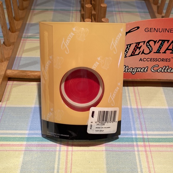 Fiestaware ornament in scarlet. New in package. Never used - Picture 2 of 4